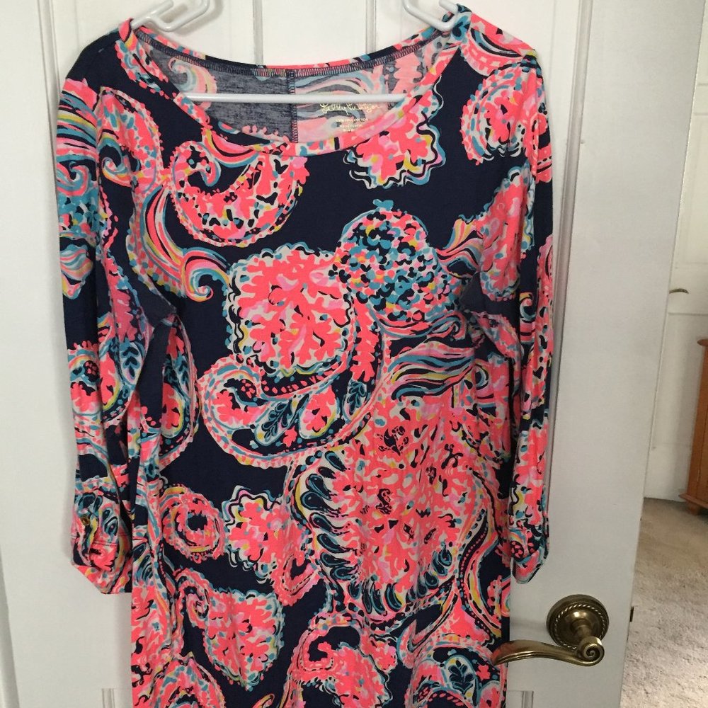 EUC Lilly Pulitzer Linden For the Halibut dress Women's Size XL